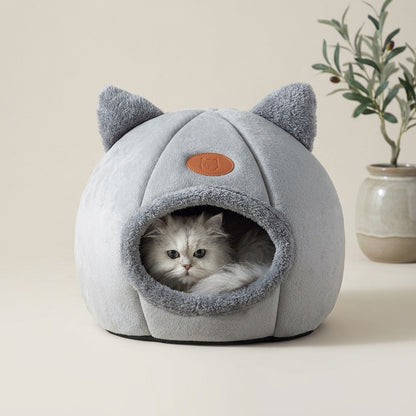 Cozy Pet Cave Bed for Cats and Small Dogs