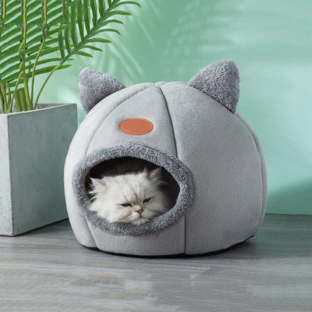 Cozy Pet Cave Bed for Cats and Small Dogs